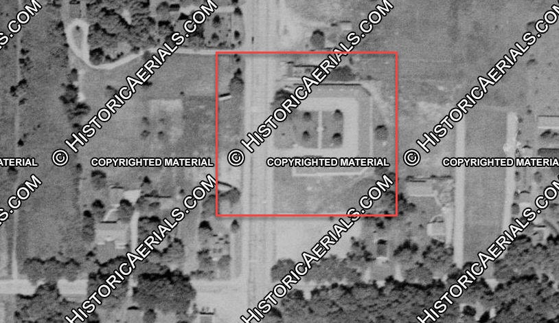 Dixie Villa Motel - 1955 Aerial (newer photo)